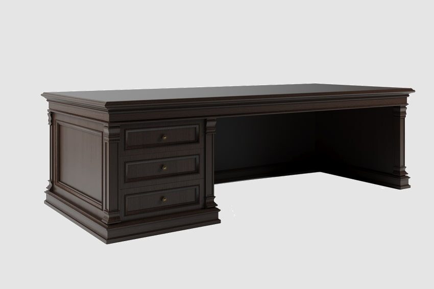 Стол руководителя с одной тумбой Grand Premier Миниатюра